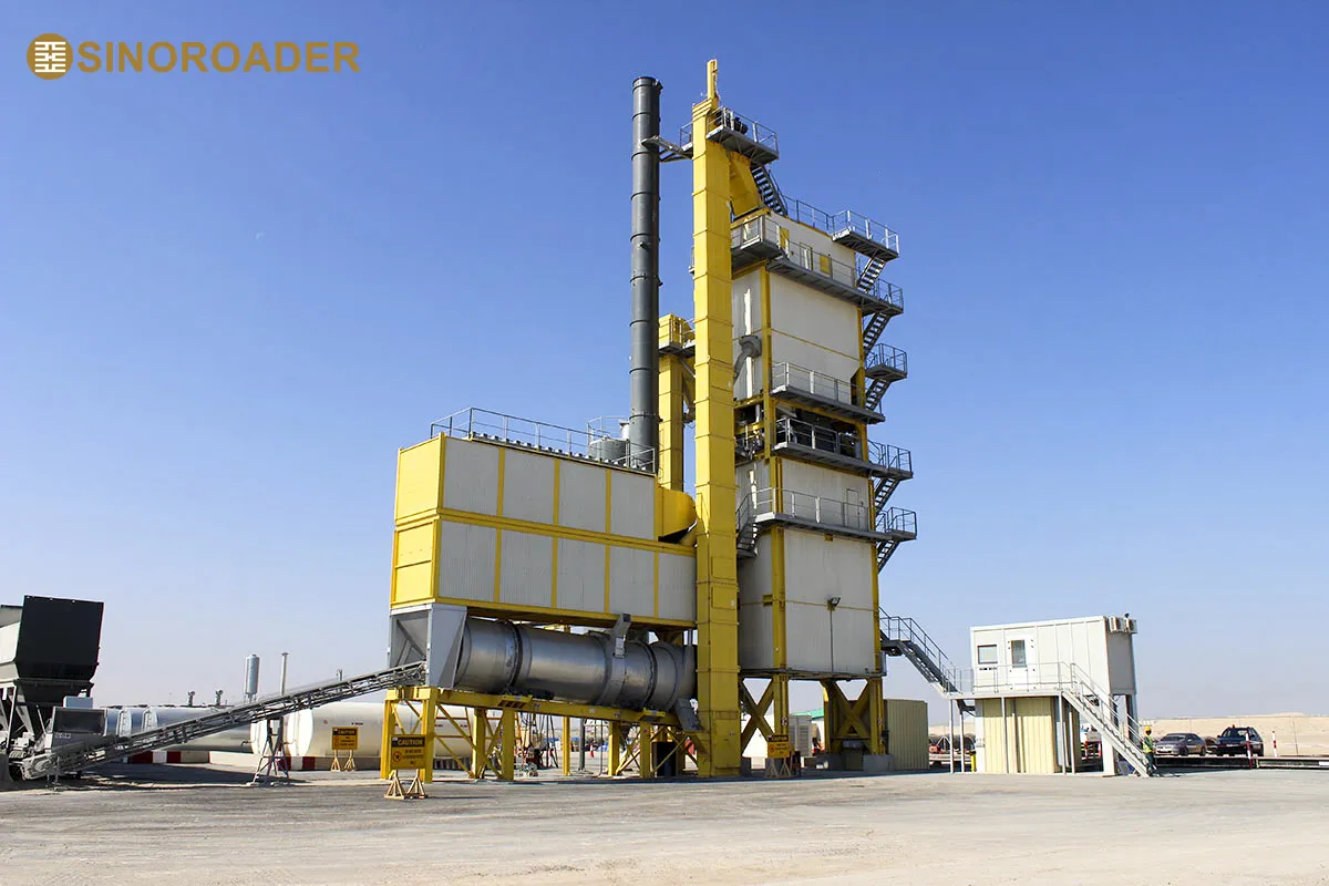 What are the specific functions of the control system of the asphalt mixing plant?