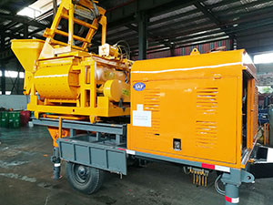 concrete mixer with pump